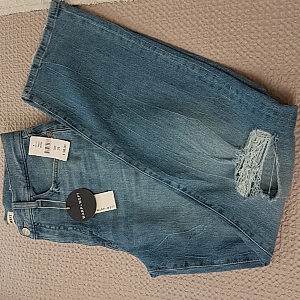 Warp + Weft  Hi Rise Loose Straight EZE Baggy NWT ❤️